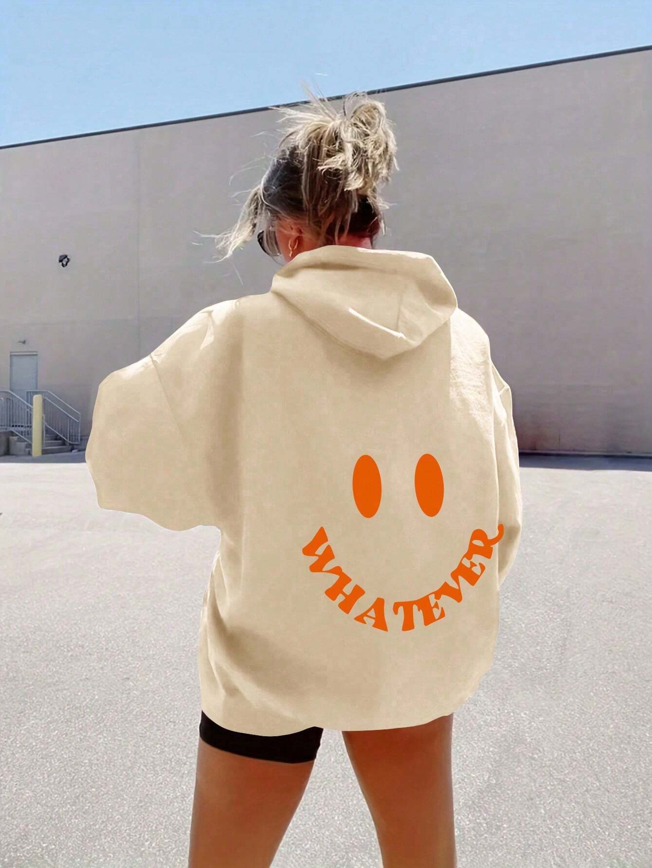 Whatever Baggy Hoddie_Beige