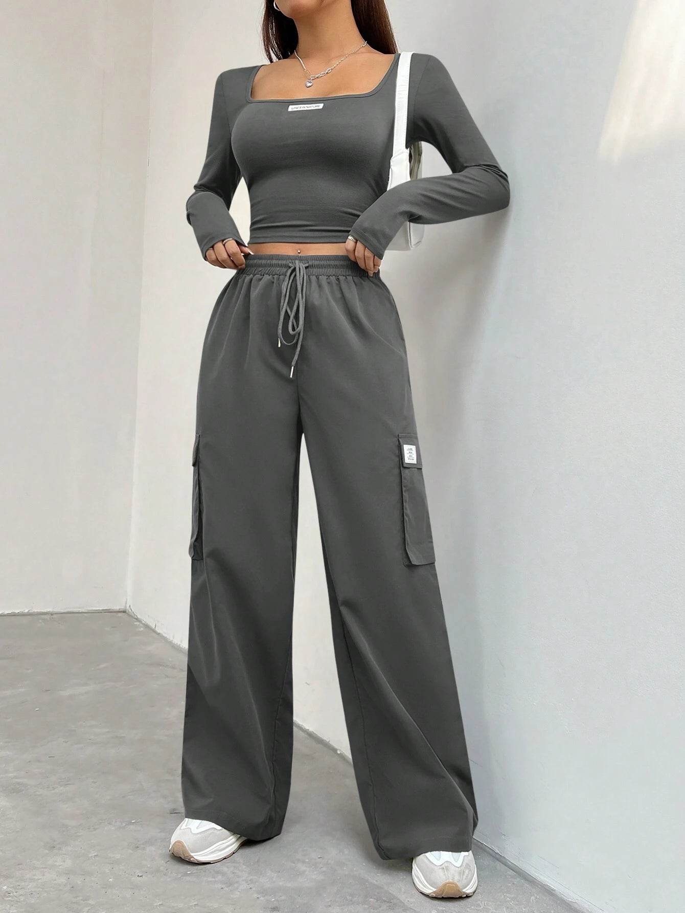 Solid color summer Tracksuit_Grey