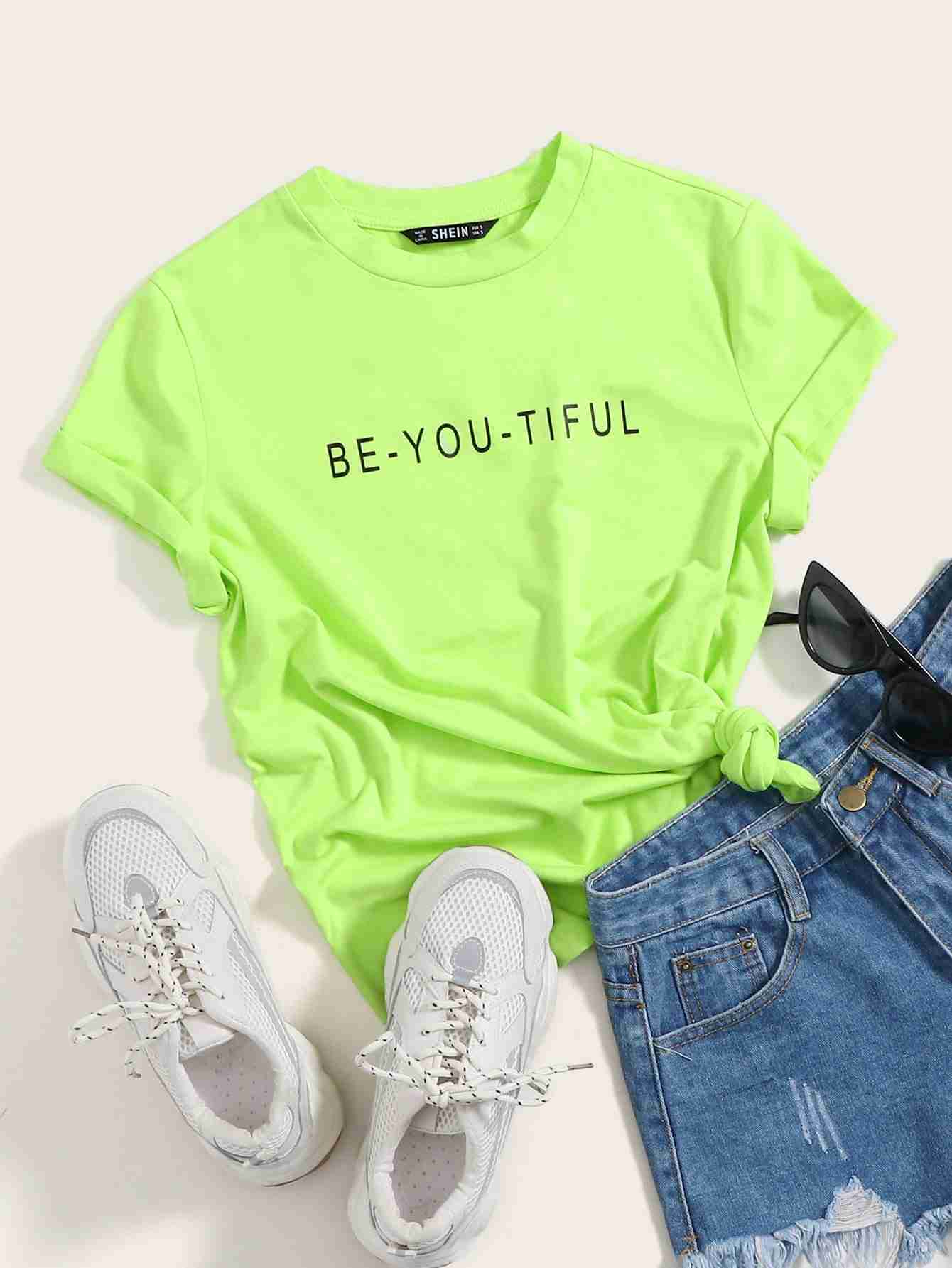 Beautiful T Shirt – Neon Green