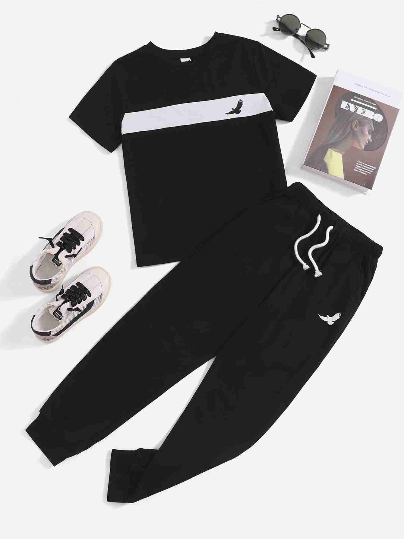 Bird T Shirt And Sweatpants – Black